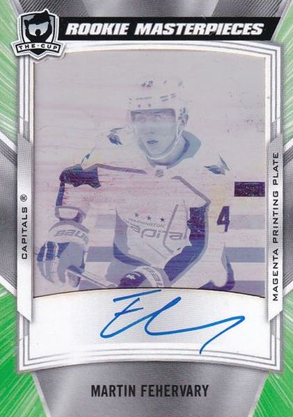 AUTO RC karta MARTIN FEHERVARY 20-21 UD The CUP Rookie Masterpieces Printing Plate Update 1/1